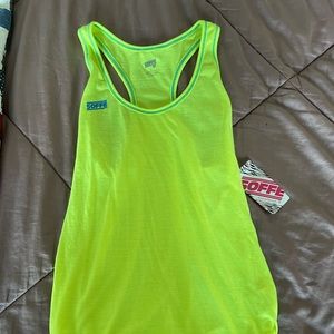 Neon yellow athletic tank top